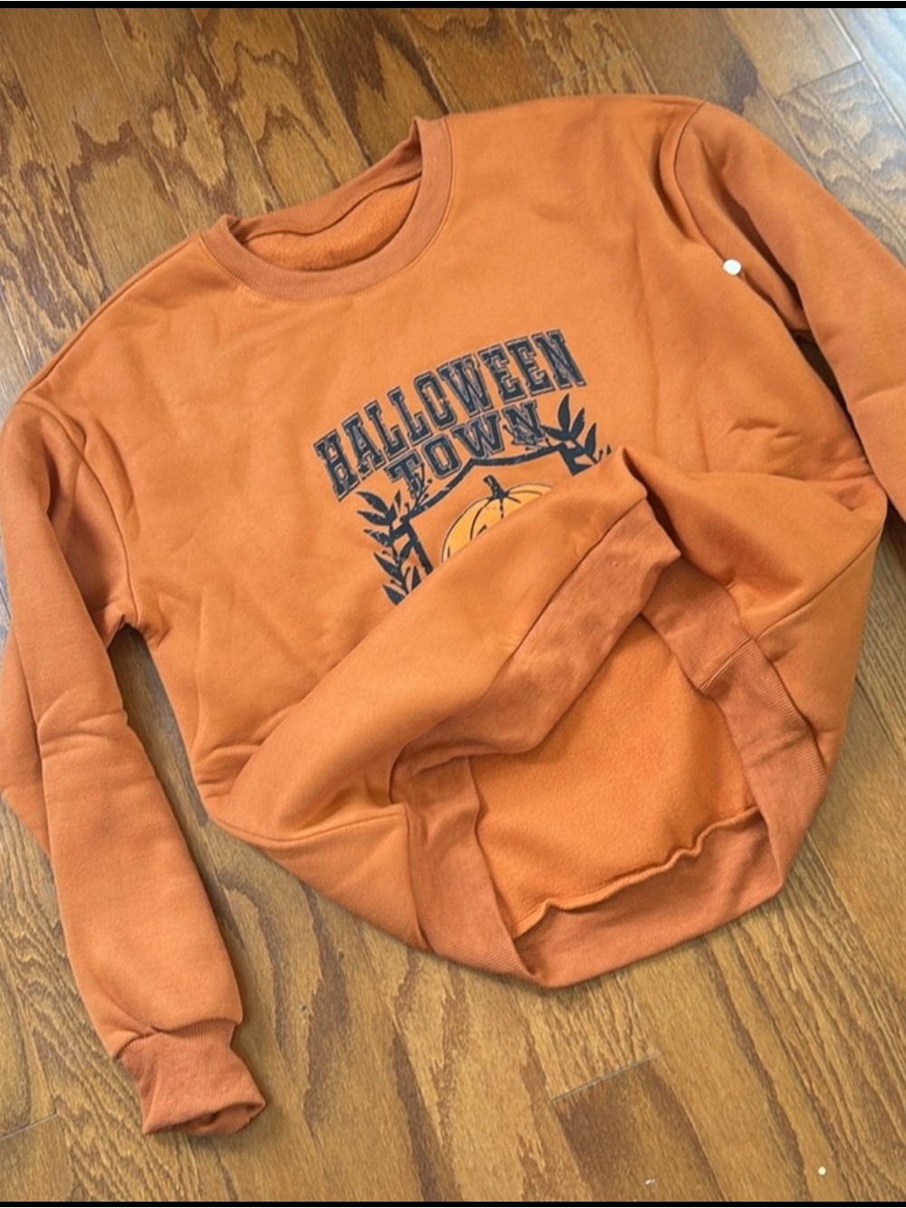 Halloweentown Est 1998 Pumpkin Graphic Orange Halloween Sweatshirt - Picture 9 of 9